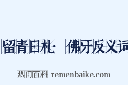 留青日札·佛牙反义词是什么意思的图片